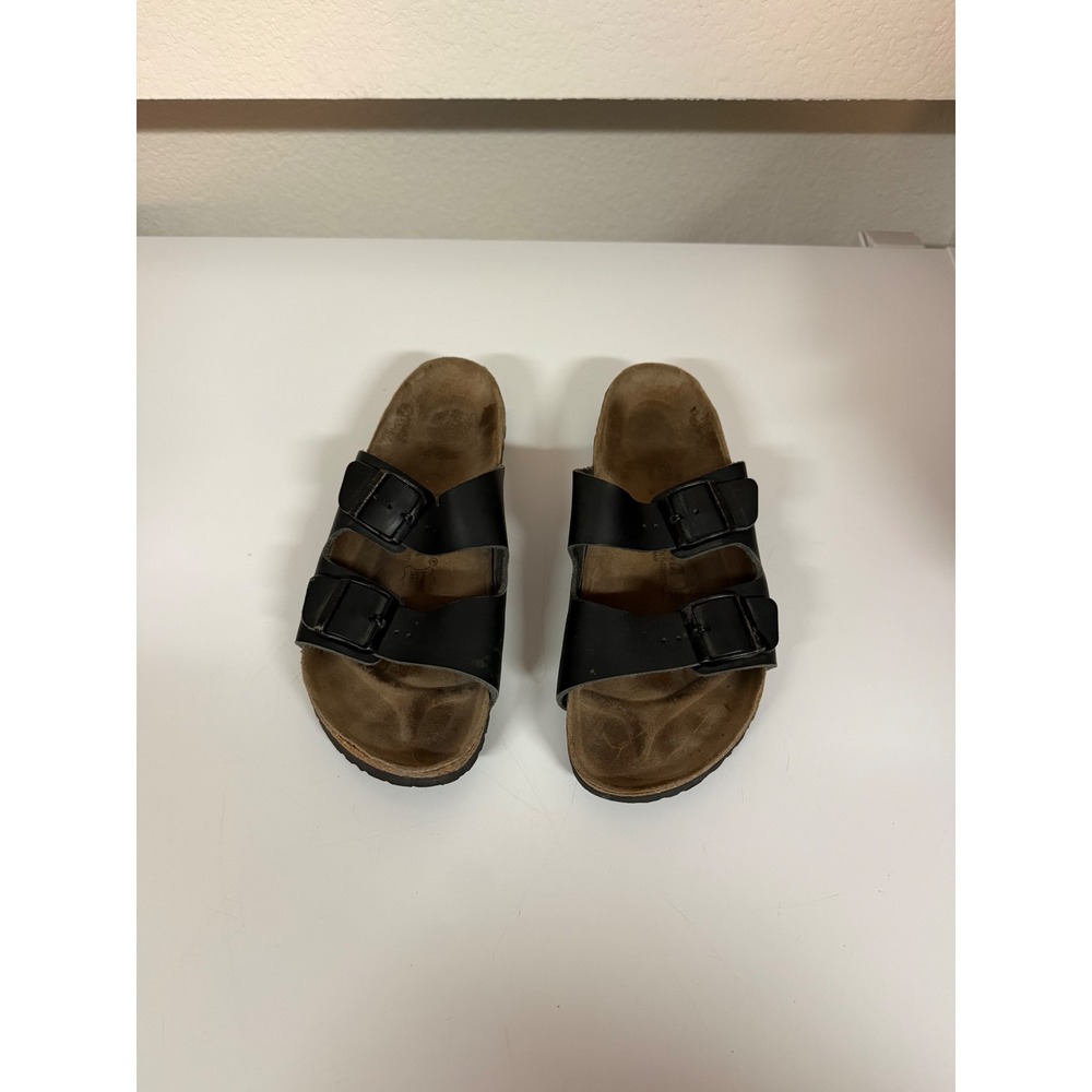 Betula by Birkenstock Licensed Black Two Strap Buckle Slide Sandals EU 42